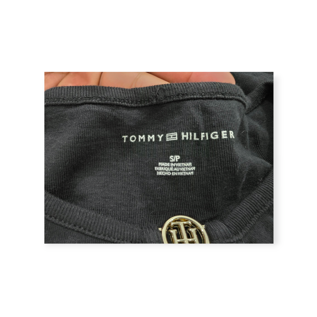 Playera Tommy Hilfiger Chico S Negra