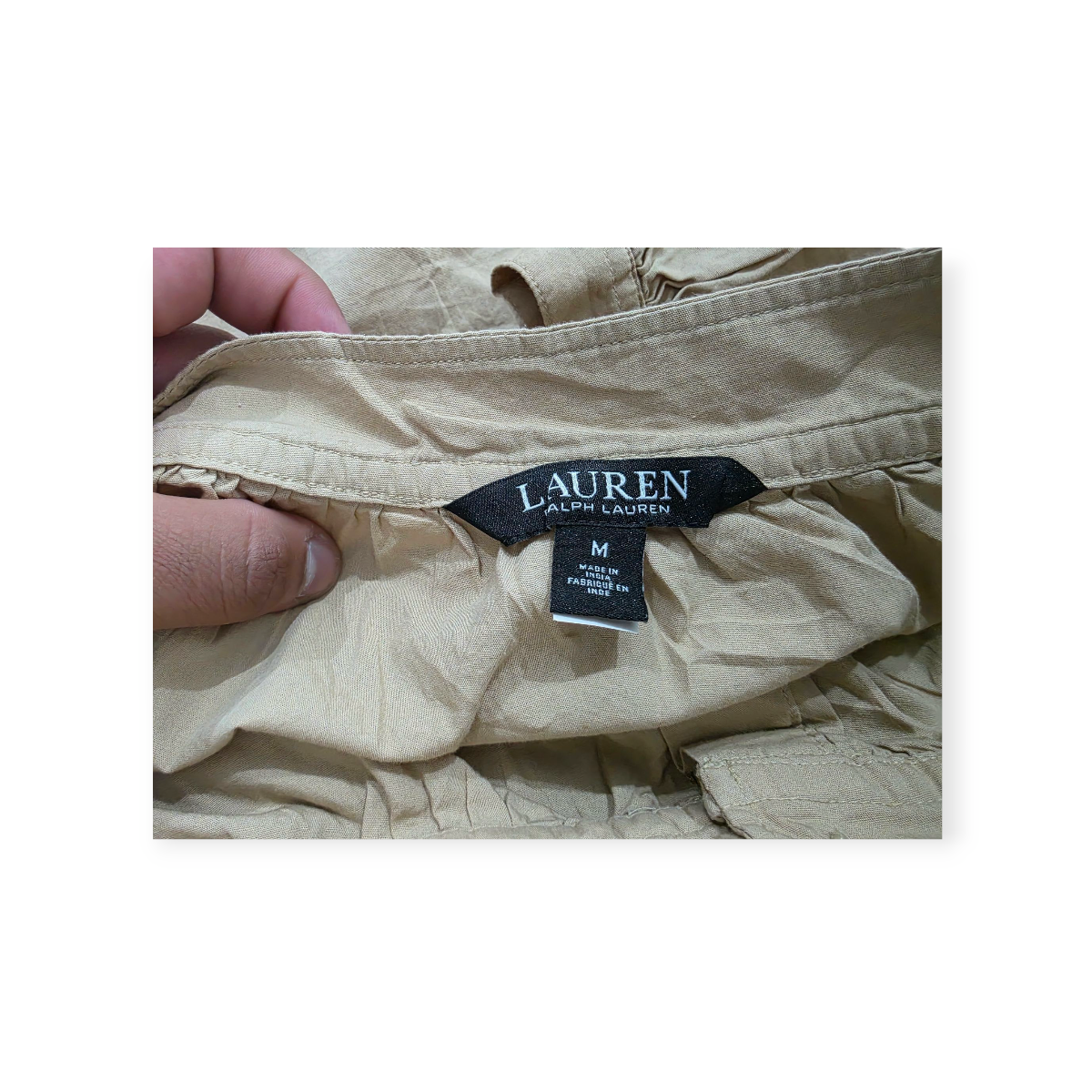 Blusa Ralph Lauren Mediana M Color Cafe Estilo Campesino