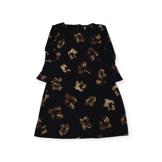 Vestido Tommy Hilfiger Talla 14 Floreado Cafe
