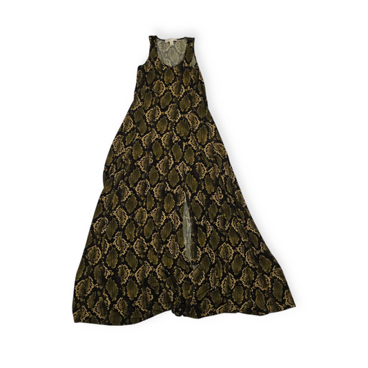 Vestido Michael Kors Mediana M Animal Print Color Cafe