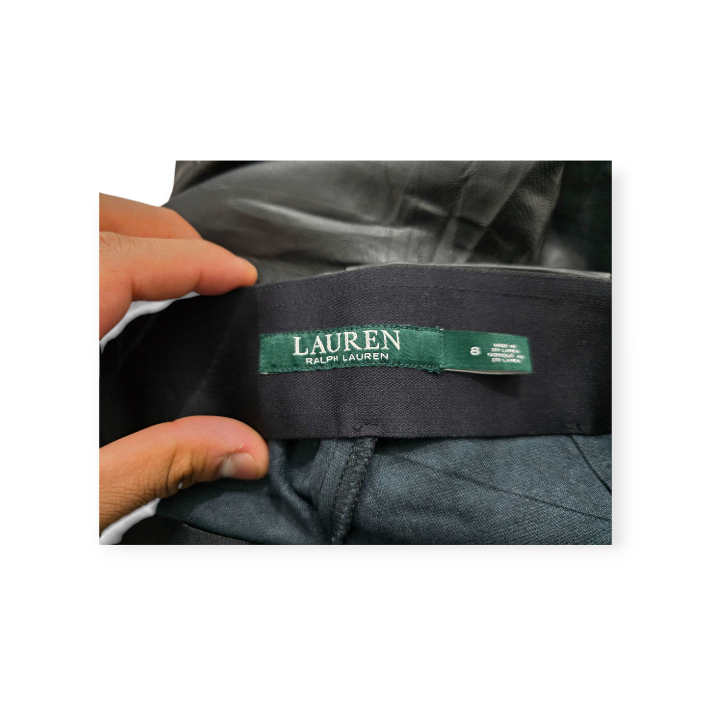 Legging Ralph Lauren De Vinipiel Talla 8 Color Negro