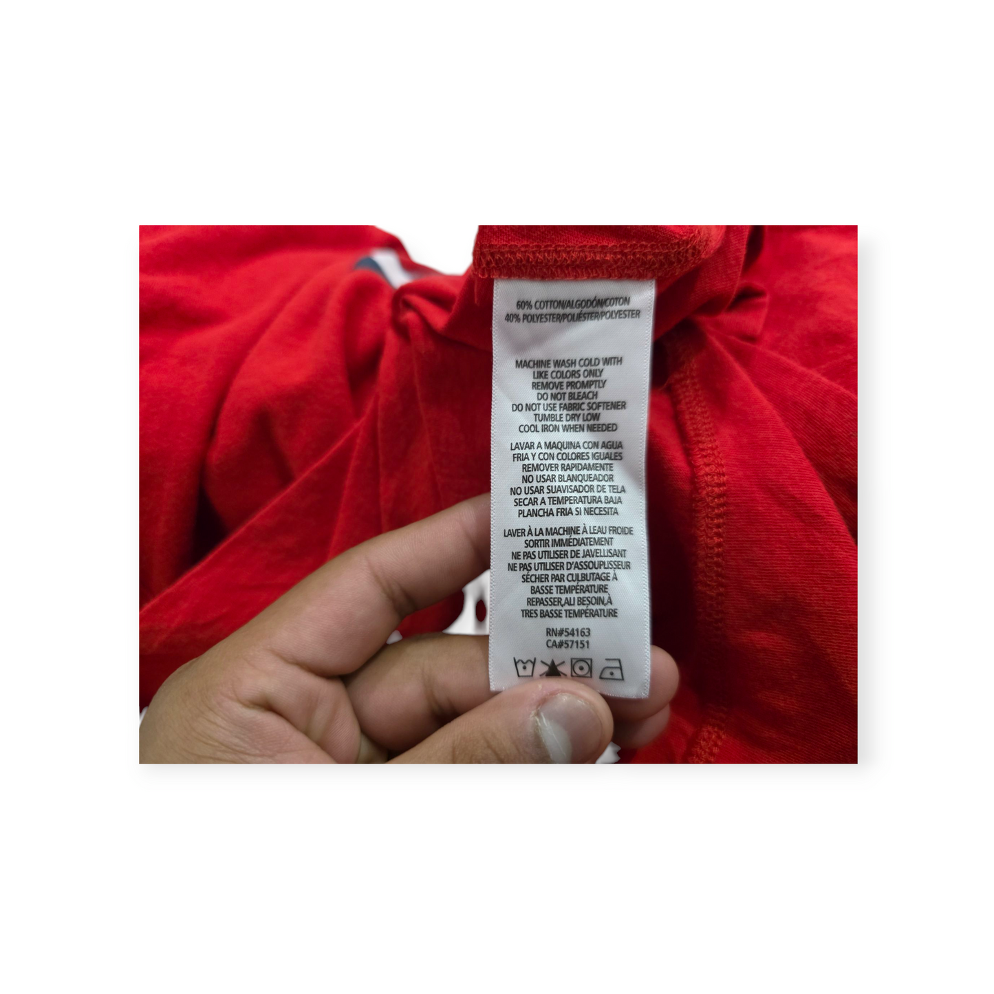 Playera Tommy Hilfiger Sport Mediana M Roja Manga Corta