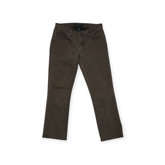 Pantalon Ralph Lauren De Mezclilla Cafe Talla 4 Petite