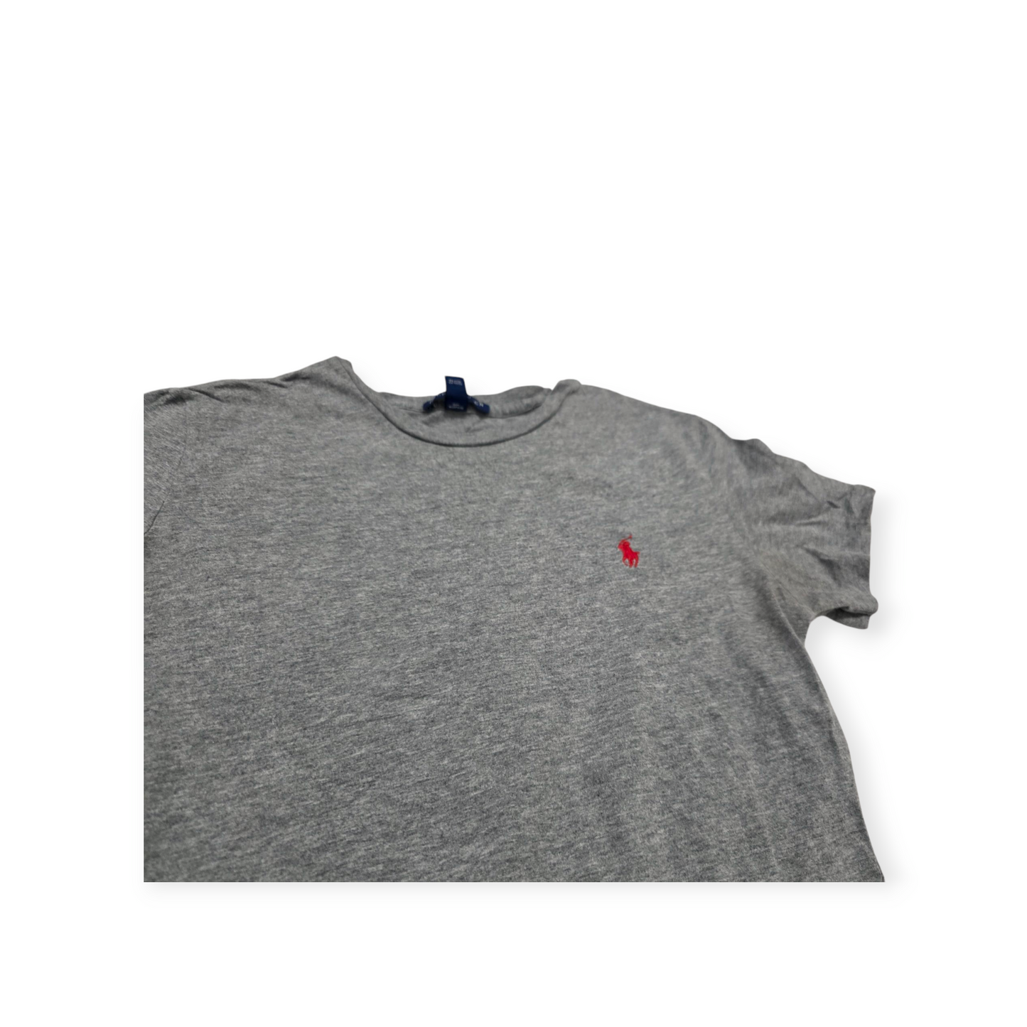 Playera Ralph Lauren Mediana M Color Gris Pony Rojo