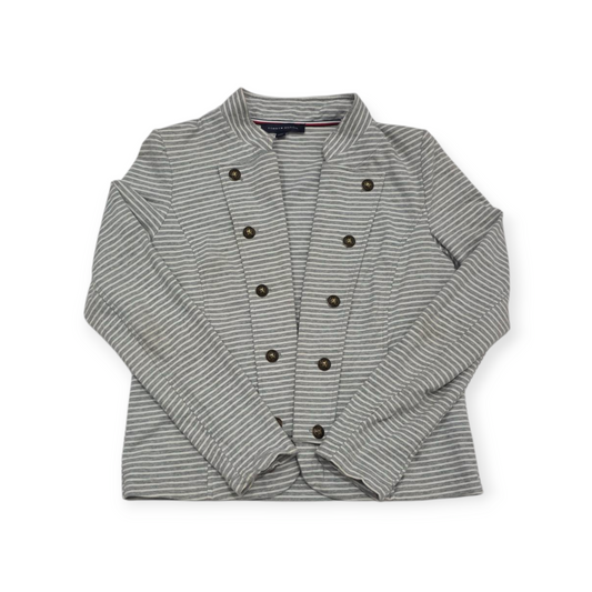 Blazer Tommy Hilfiger Mediana M Gris Claro Rayado