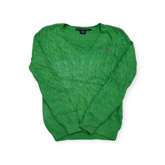 Sueter Ralph Lauren Sport Grande L Verde Con Pony Rosa