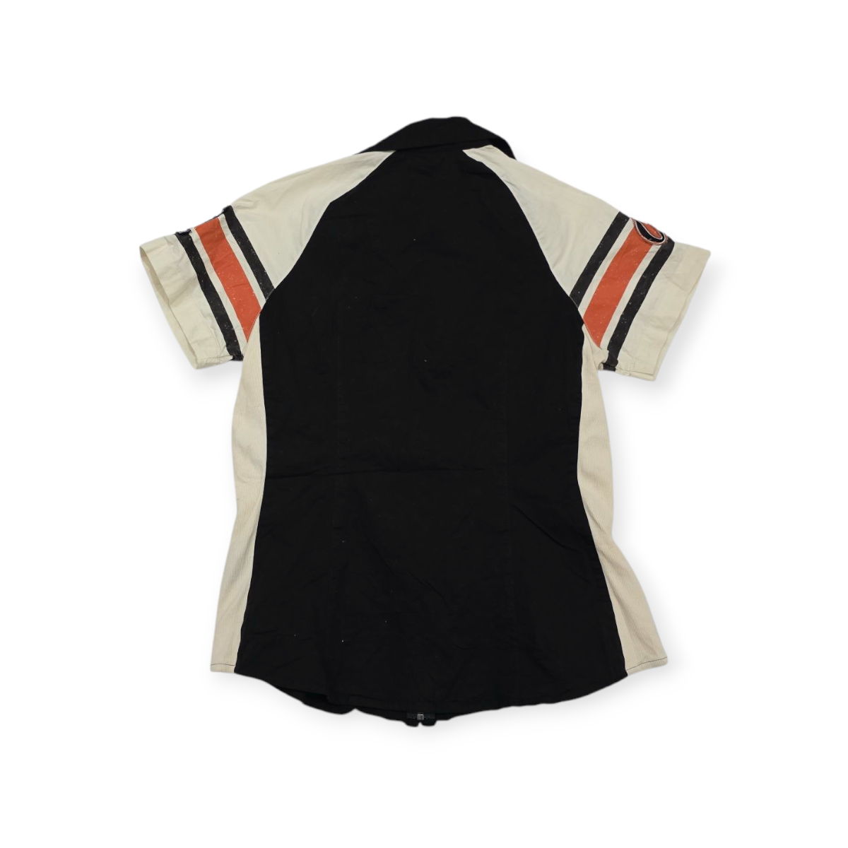Blusa Harley Davidson Grande L Negra Con Beige