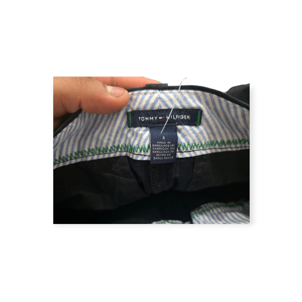 Bermuda Mujer Tommy Hilfiger Talla 4 Azul Marino
