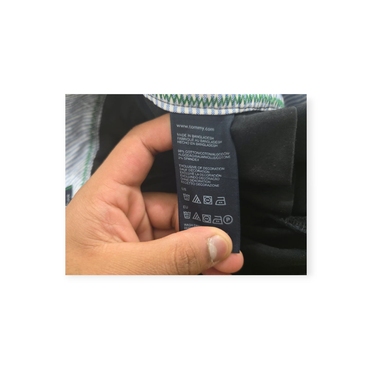 Bermuda Mujer Tommy Hilfiger Talla 4 Azul Marino