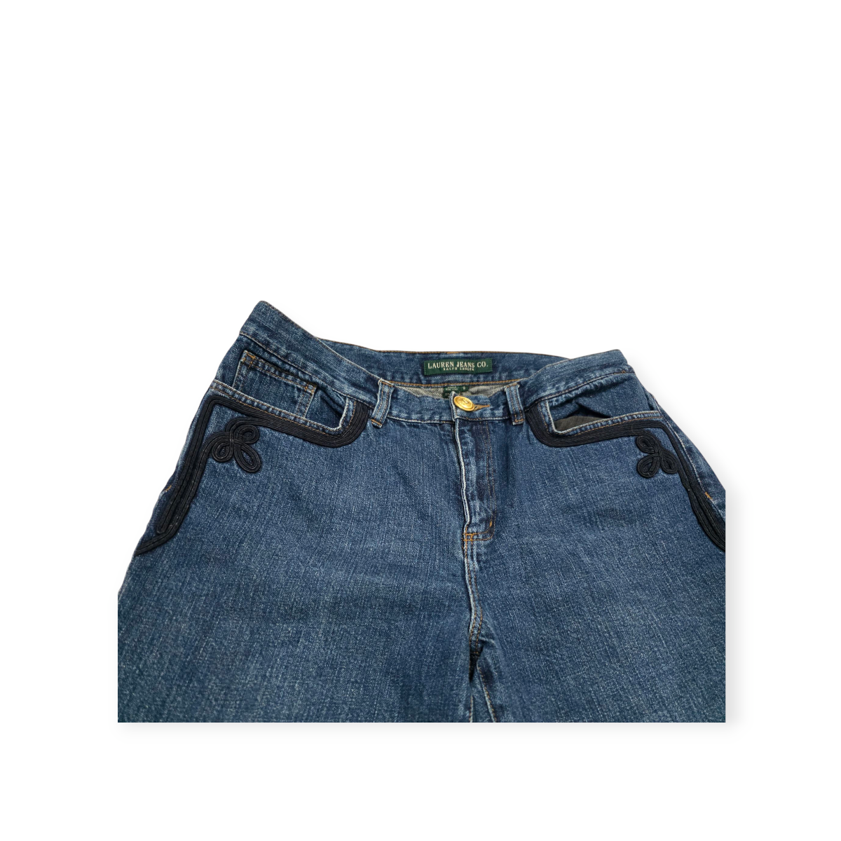 Pantalon Mujer Ralph Lauren De Mezclilla Talla 10 Azul