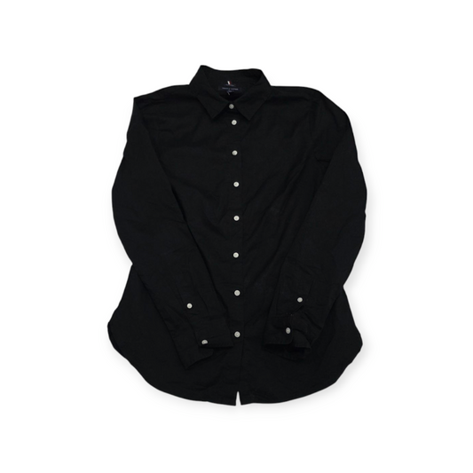 Camisa Mujer Tommy Hilfiger Talla 8 Negro Classic Fit Negra