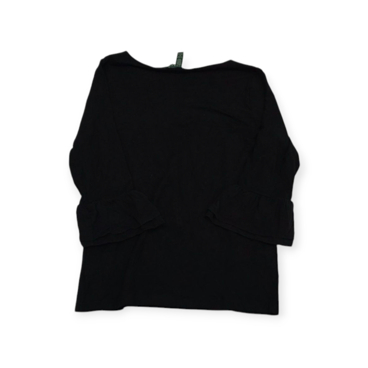 Blusa Mujer Ralph Lauren Negra Manga 3/4 Mediana M