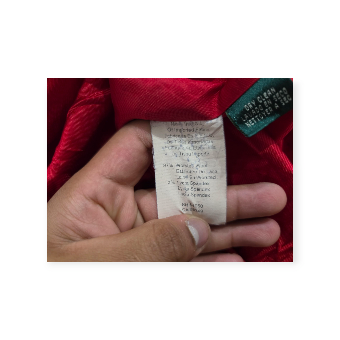 Blazer Mujer Ralph Lauren Talla 14 Rojo Con Dorado