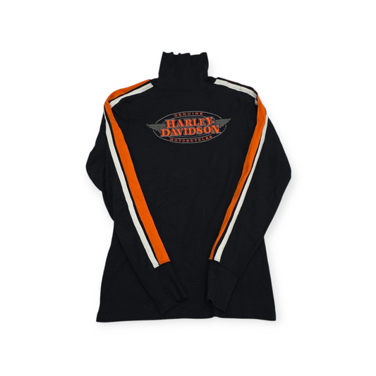 Playera Mujer Turtle Neck Harley Davidson Grande L Negra