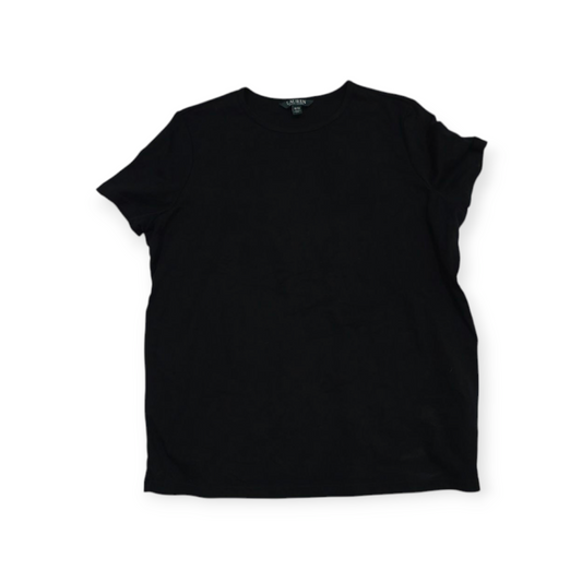 Blusa Mujer Ralph Lauren Talla 1x Negra Manga Corta
