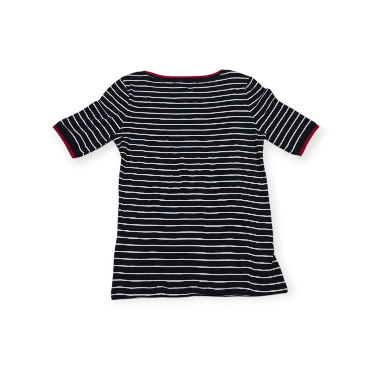Playera Tommy Hilfiger Chico S Azul Rayada Con Blanco