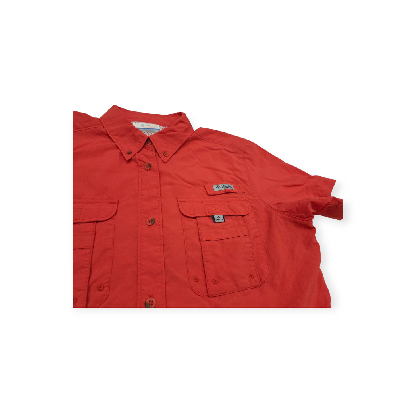 Camisa Columbia Pfg Mediana M Naranja