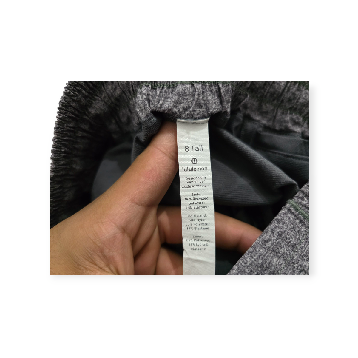 Short Lululemon Talla 8 Talla Color Gris Jaspeado