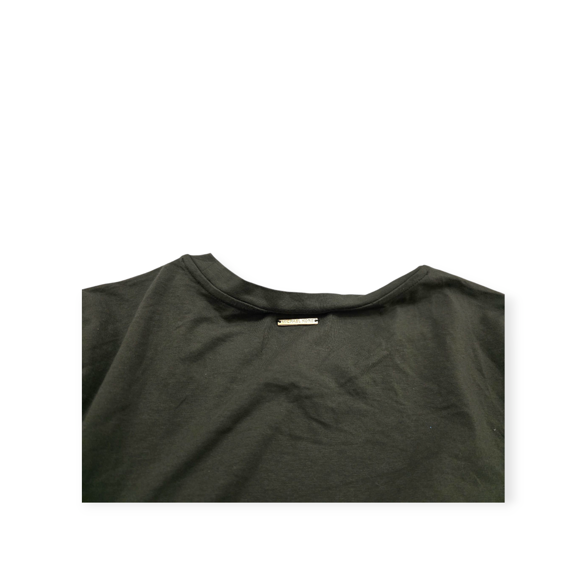 Vestido Michael Kors Grande L Verde Oscuro Manga Corta