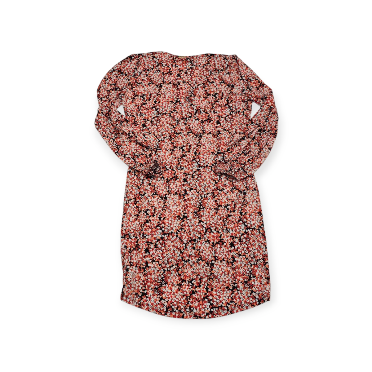 Vestido Michael Kors Grande L Floreada Coral Manga Larga