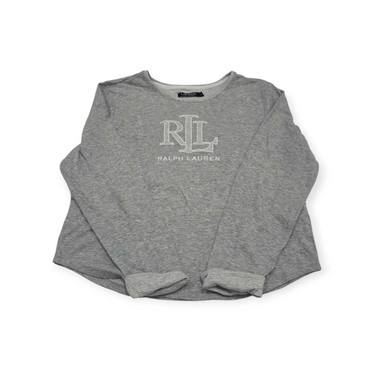 Playera Ralph Lauren Xgrande Xl Gris Claro Manga Larg