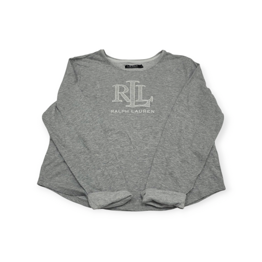 Playera Ralph Lauren Xgrande Xl Gris Claro Manga Larg