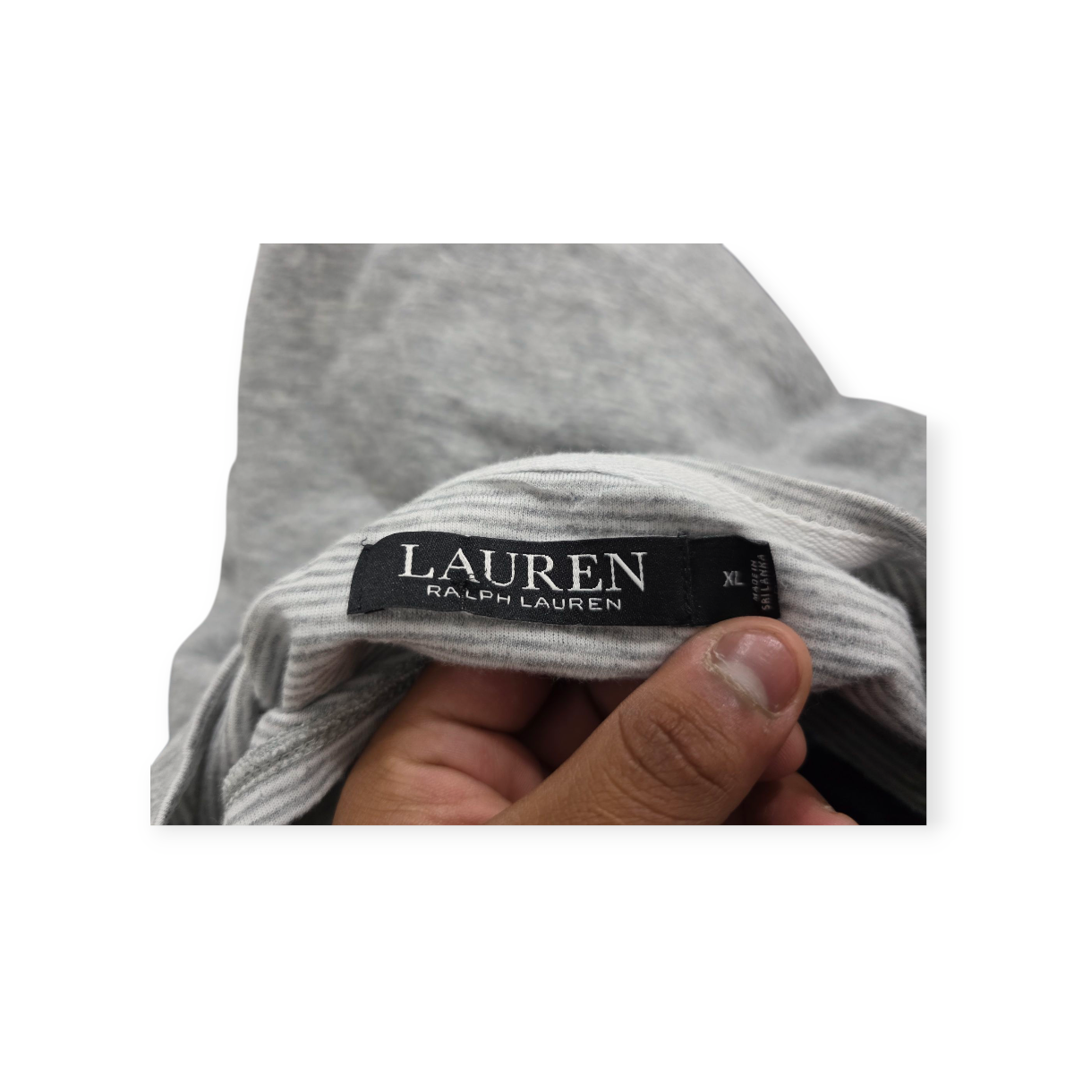 Playera Ralph Lauren Xgrande Xl Gris Claro Manga Larg