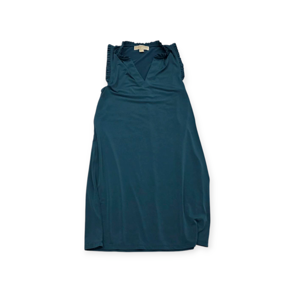 Vestido Michael Kors Xchico Xs Azul Petróleo Sin Mangas