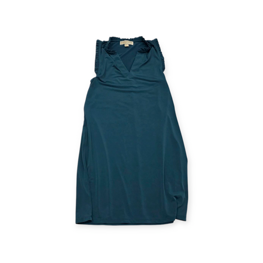 Vestido Michael Kors Xchico Xs Azul Petróleo Sin Mangas