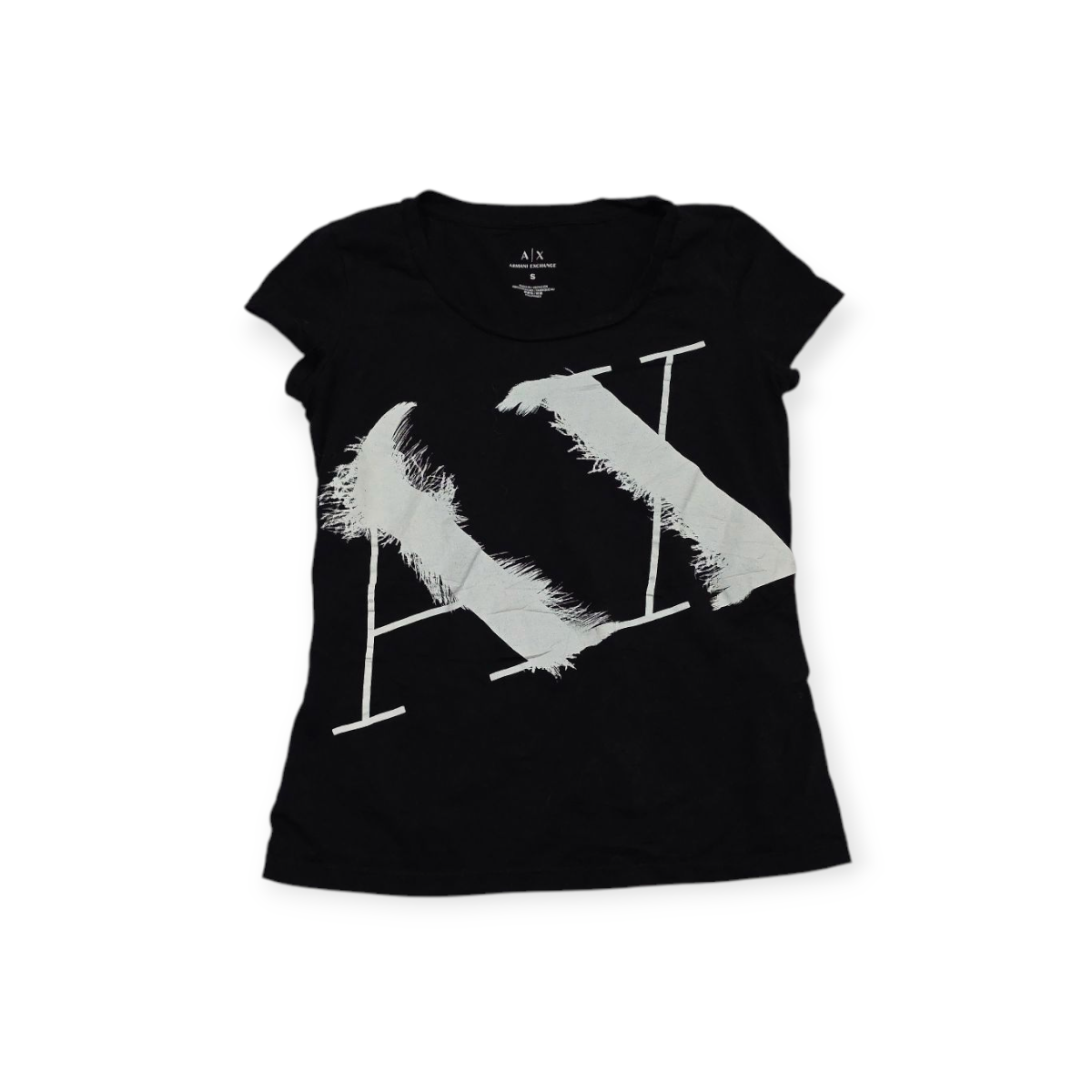 Playera Armani Exchange Chico S Negra Manga Corta