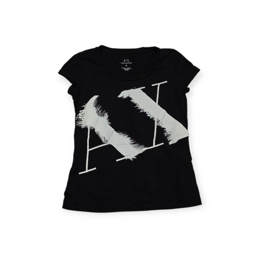Playera Armani Exchange Chico S Negra Manga Corta