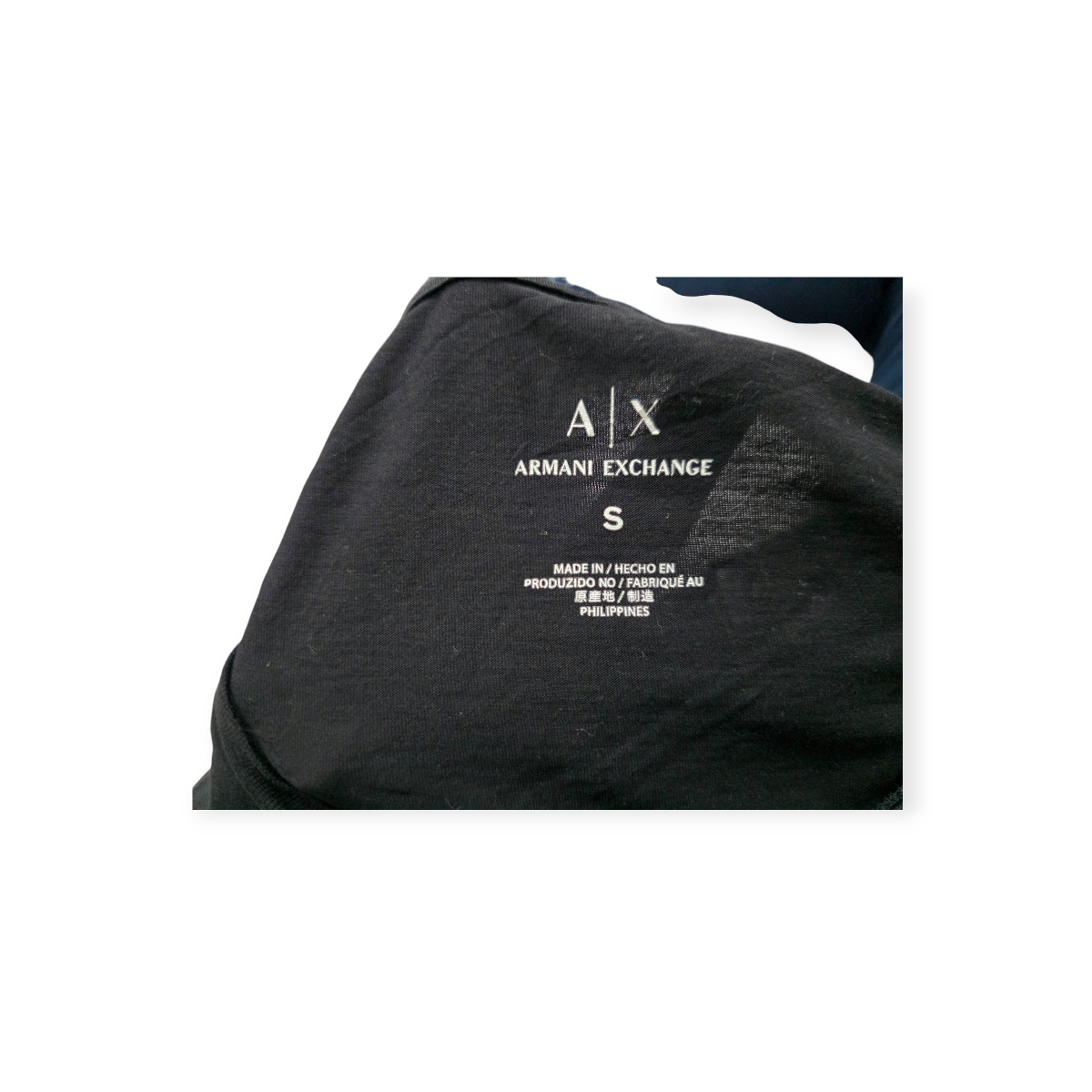 Playera Armani Exchange Chico S Negra Manga Corta