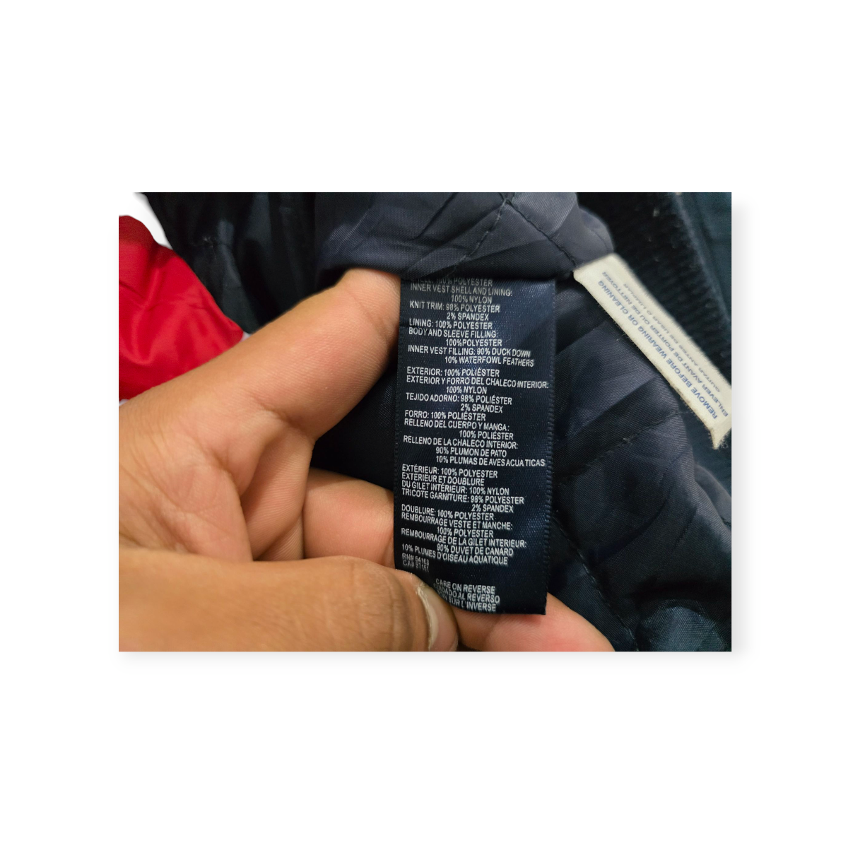 Chamarra Tommy Hilfiger Chico S Azul Marino Con Rojo
