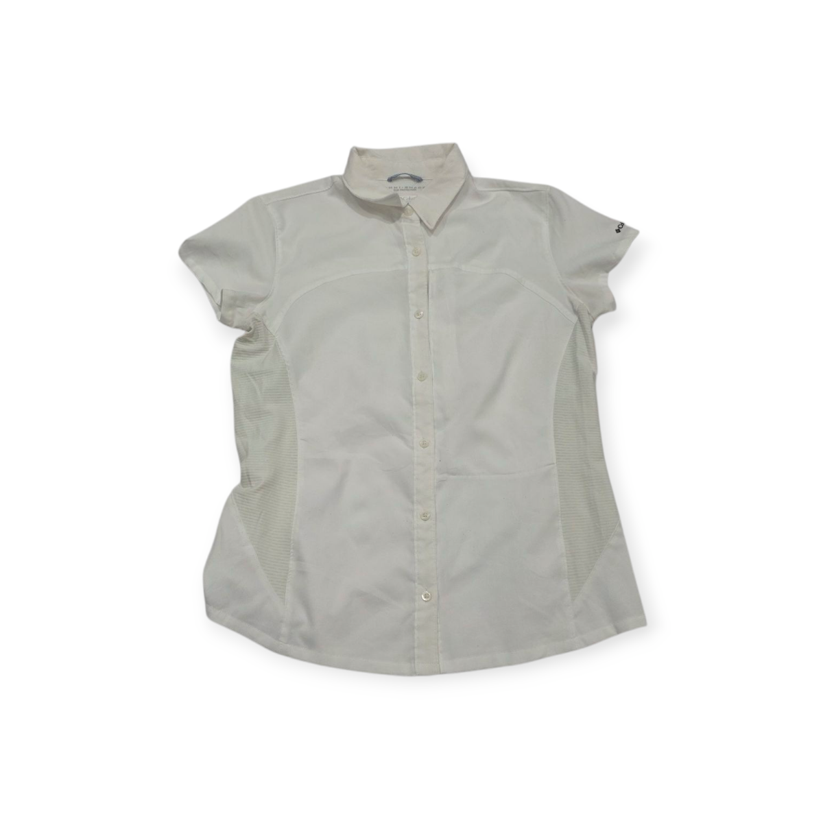 Camisa Columbia Sun Protection Mediana M Blanca Manga Corta