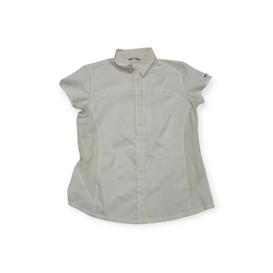 Camisa Columbia Sun Protection Mediana M Blanca Manga Corta