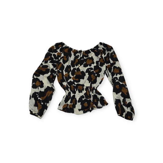 Blusa Michael Kors Animal Print Mediana M Manga Larga