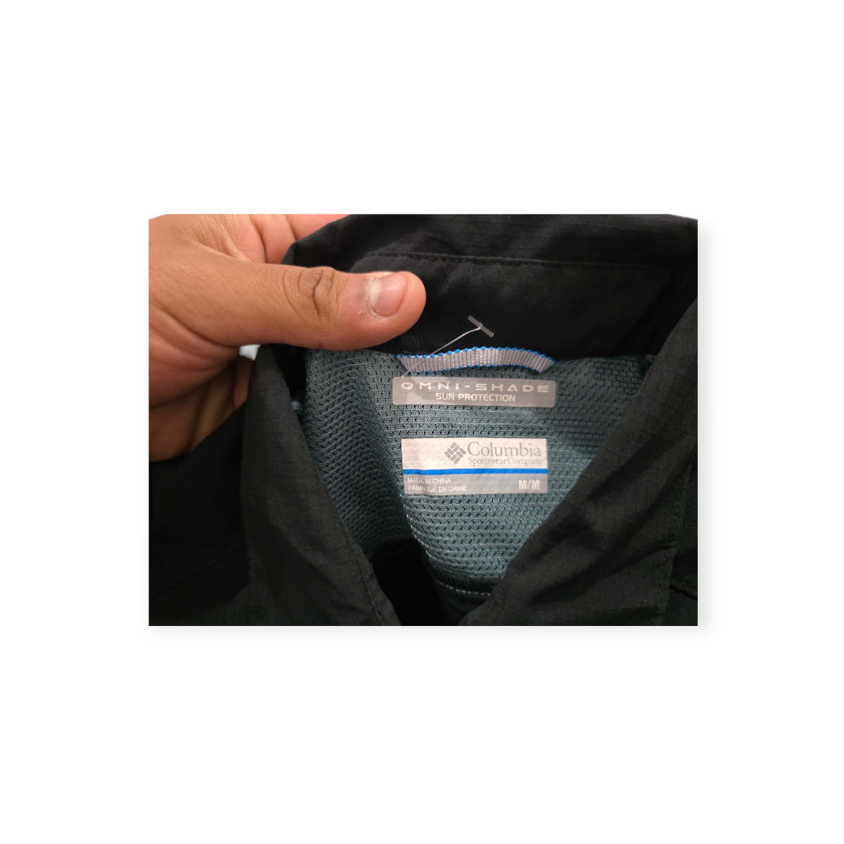 Camisa Columbia Sunprotection Mediana M Negra Sin Mangas