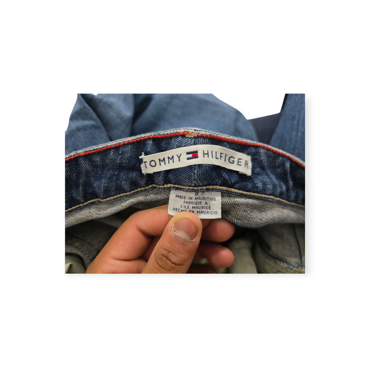 antalon Tommy Hilfiger Talla 8 Azul Mezclilla Flare
