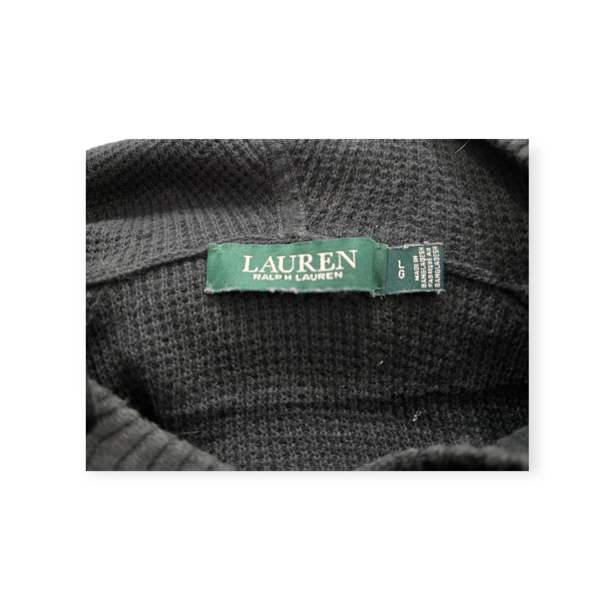 Sueter Ralph Lauren Grande L Con Gorro Color Negro