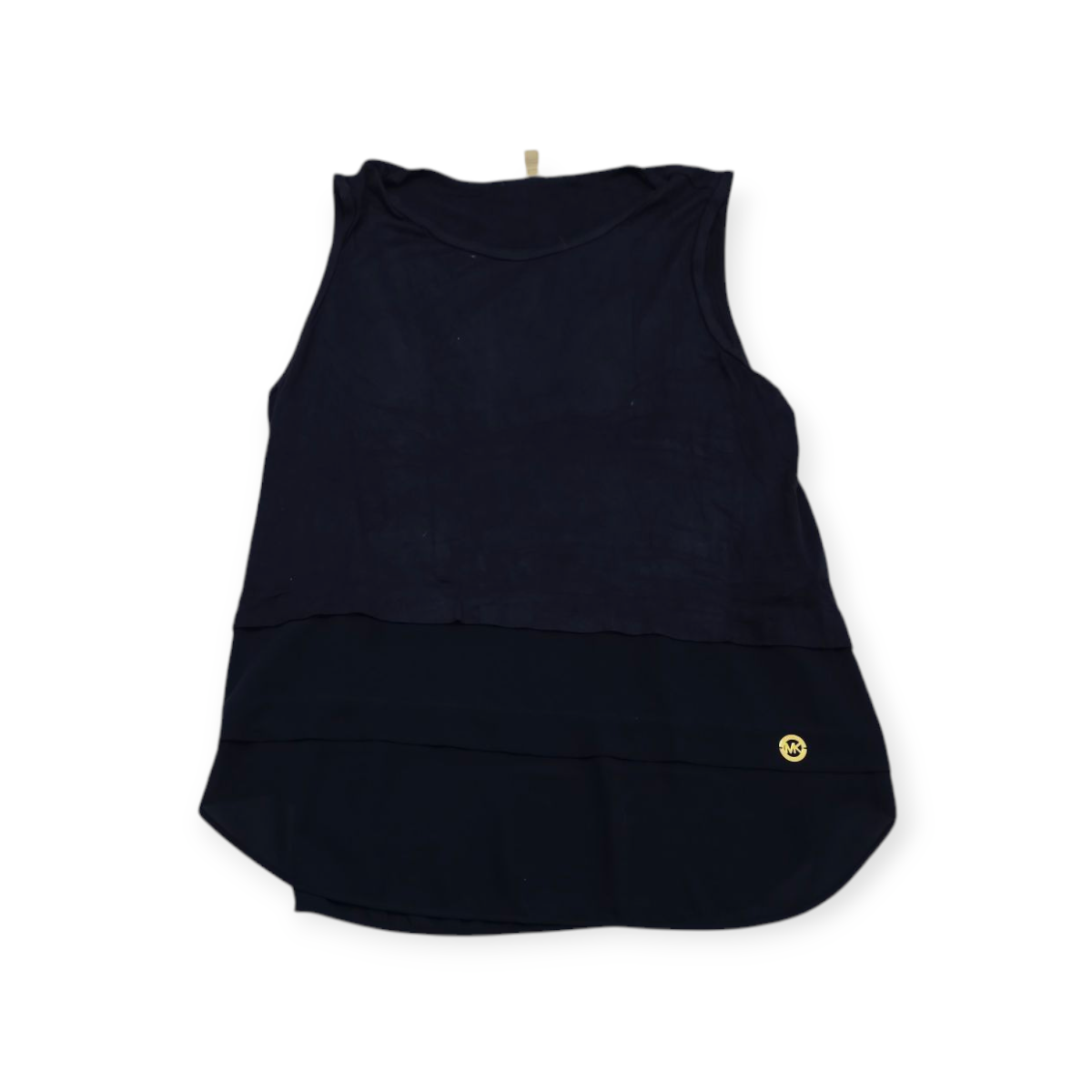 Blusa Michael Kors Azul Grande L Profundo Sin Mangas