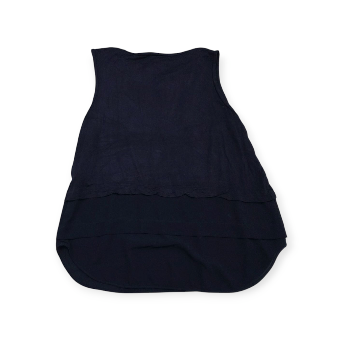 Blusa Michael Kors Azul Grande L Profundo Sin Mangas