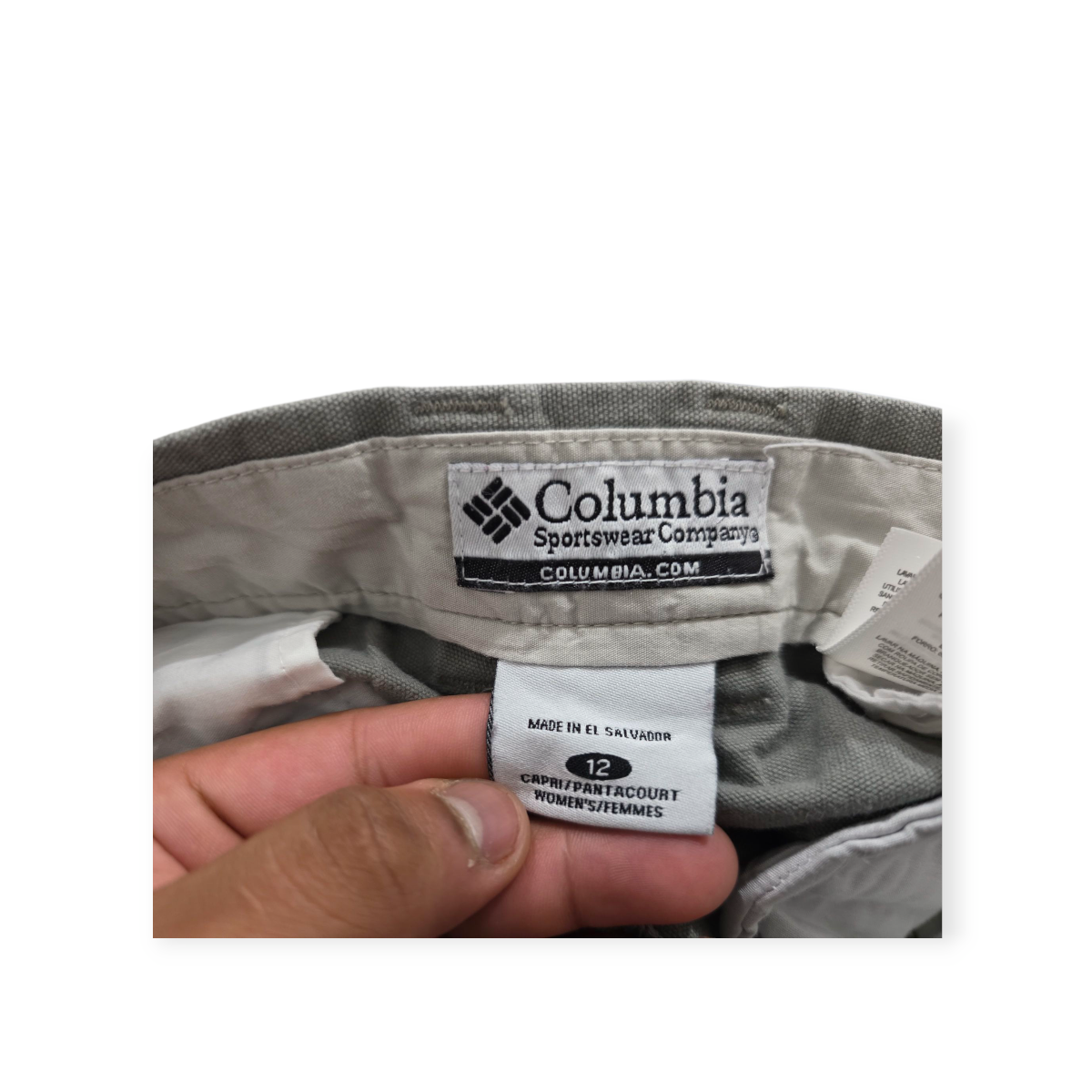 Pantalon Columbia Talla 12 Capri Color Gris