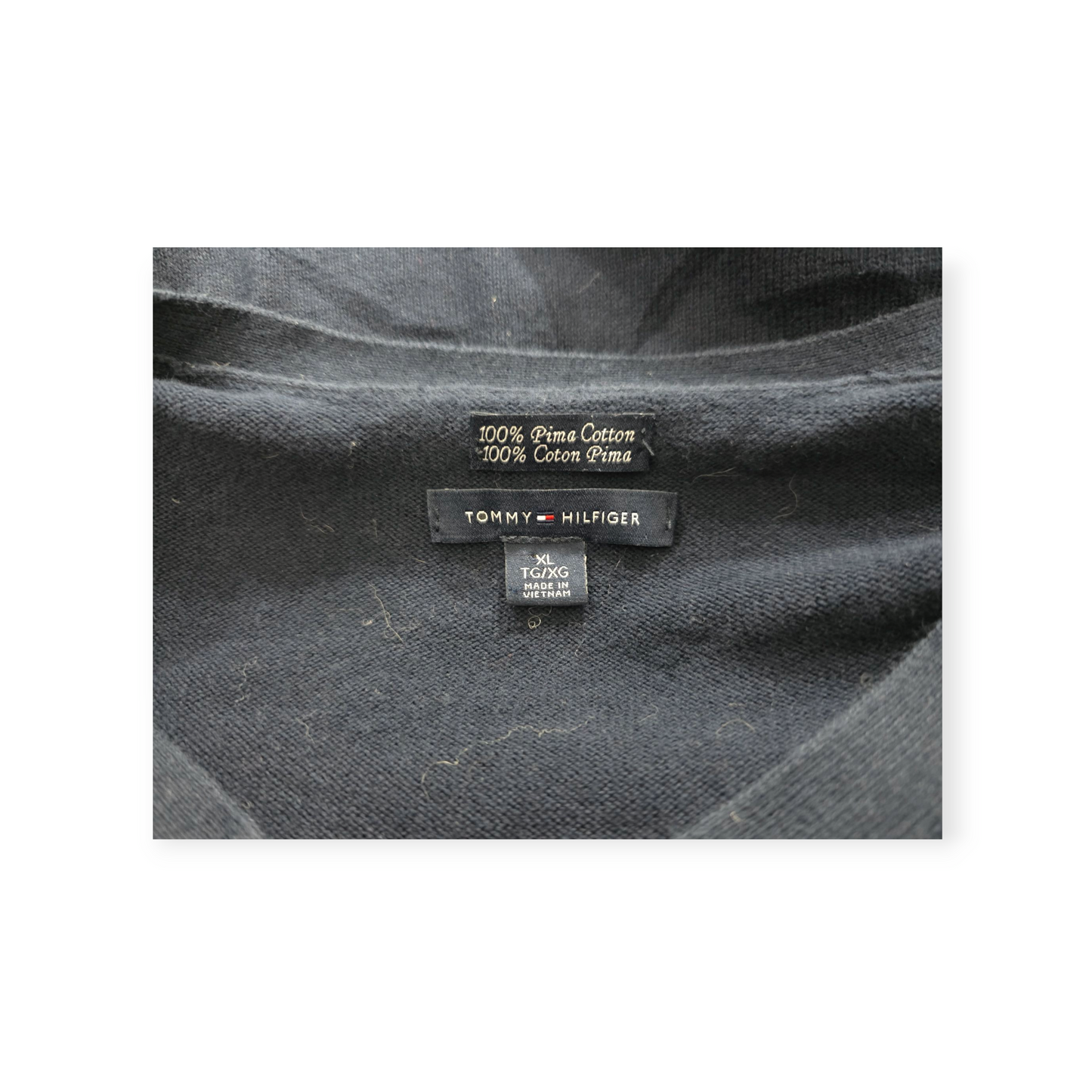 Sueter Tommy Hilfiger Xgrande Xl Azul Marino Con Punto