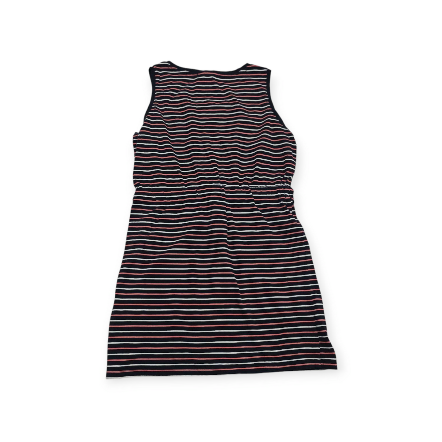 Vestido Tommy Hilfiger Mediana M S/mangas Con Lineas Rosas
