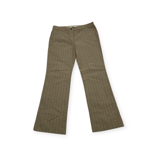 Pantalon Tommy Hilfiger Talla 14 De Vestir Color Cafe Rayado Marrón Claro 14
