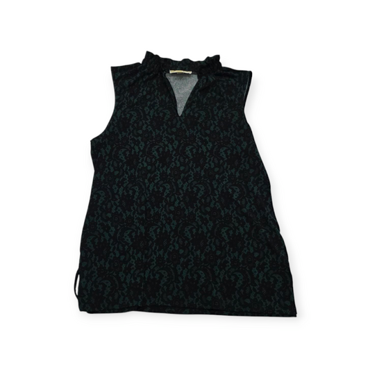 Blusa Michael Kors Grande L Verde Con Azul Sin Mangas