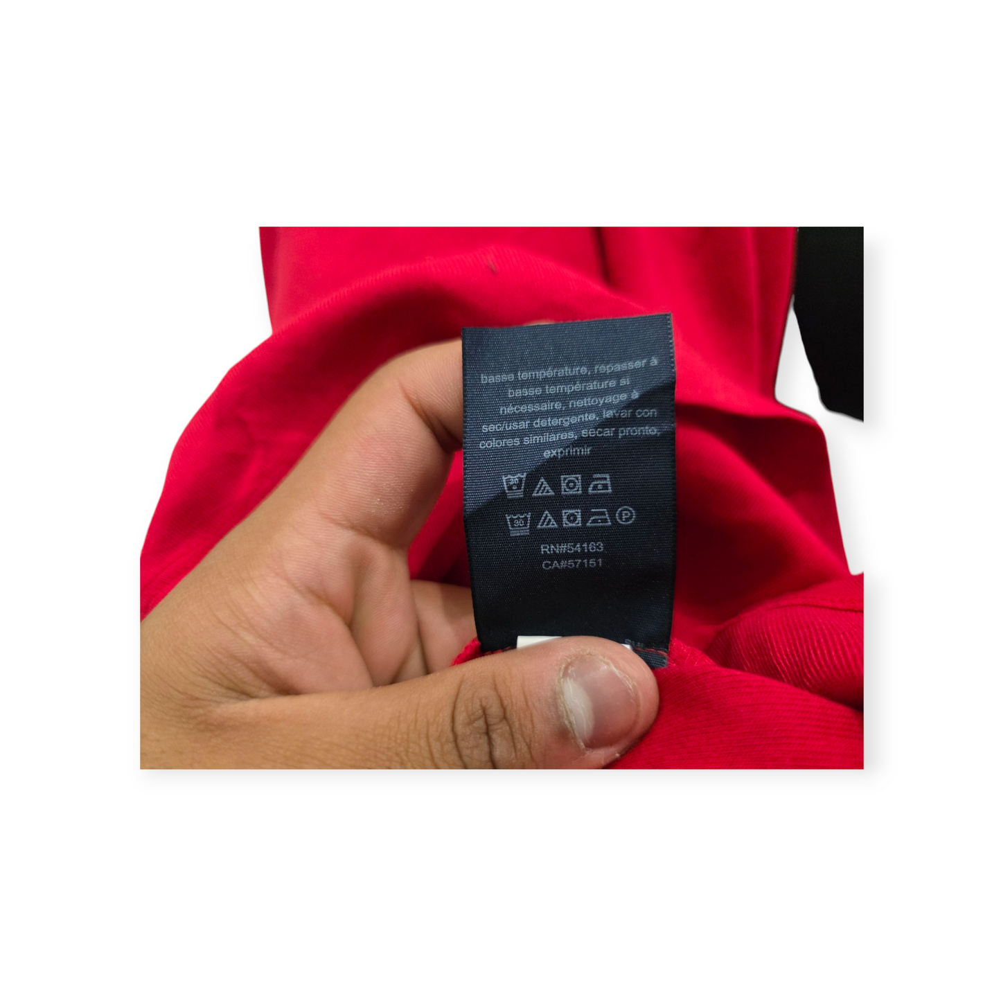 Vestido Tommy Hilfiger Grande Rojo Manga Corta Cuello Redond