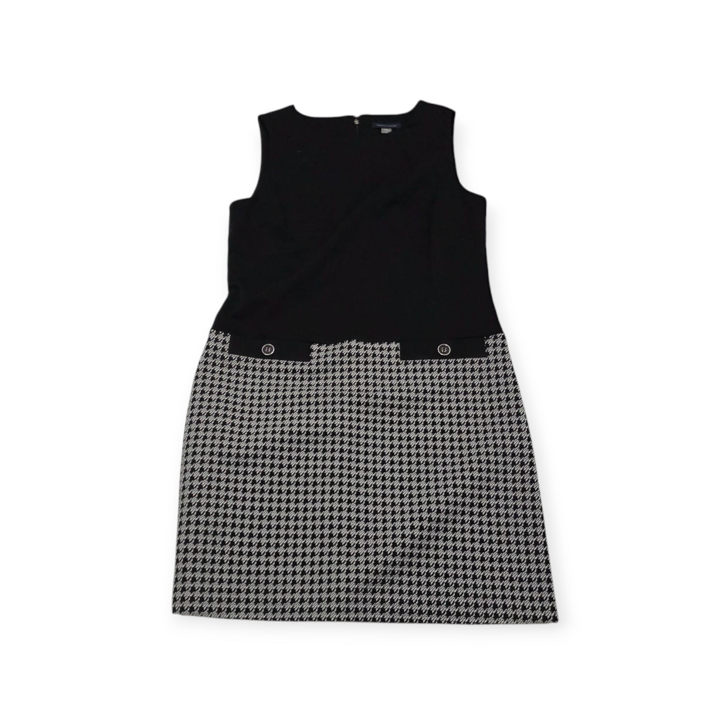 Vestido Tommy Hilfiger Talla 12 Negro Con Gris Sin Mangas