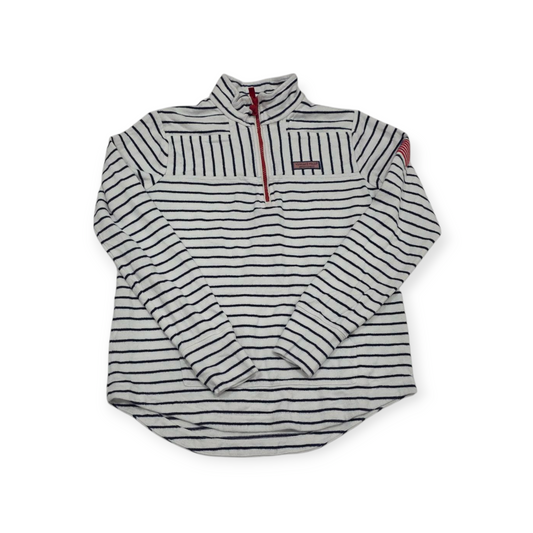 Sudadera Mujer Vineyard Vines Talla Xxs Rayada Blanca C/azul