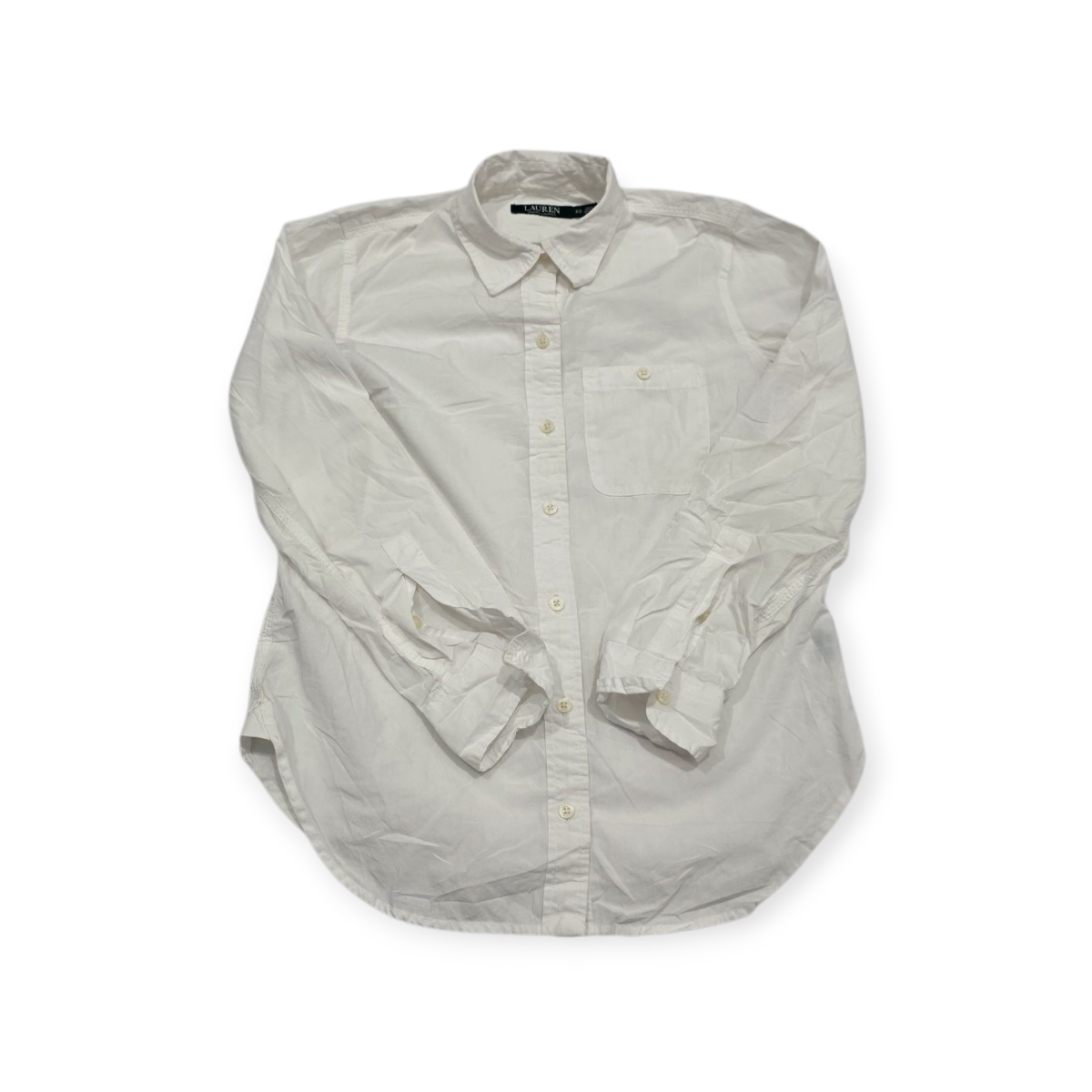 Camisa Mujer Ralph Lauren Talla Xs Blanca Manga Larga